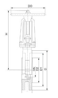 SCZ系列插板閥SCZ973H-6結(jié)構(gòu)圖